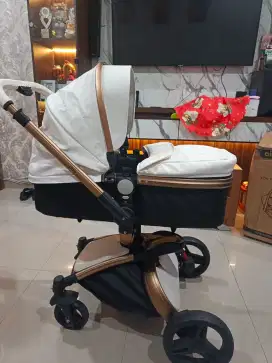 Stroller 3 in 1 AiQi (pram aulon) Full Kulit (Leather)