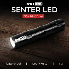 TaffLED Police Senter LED Waterproof 1W - Senter Tahan Air & Ringan