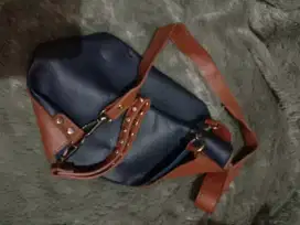 Tas cream navy tali pangjng