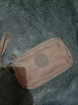 Dompet kipling cream dan tas hijau