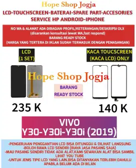 Service HP-Baterai-Touchscreen-LCD VIVO Y30-Y30i-Y30 (2019)