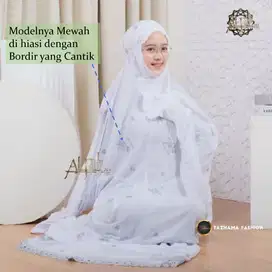 Mukena Terusan Bordir Bunga Fairy Love