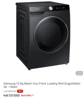 Mesin cuci front load samsung 12 kg