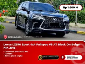 [ LOW KM ] Lexus LX570 LX 570 Sport 4x4 V8 AT Black On Beige 2016/2017