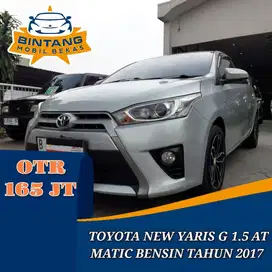 TOYOTA NEW YARIS G 1.5 AT MATIC 1500 CC BENSIN TAHUN 2017