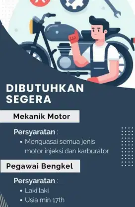 Mekanik motor dan pegawai toko