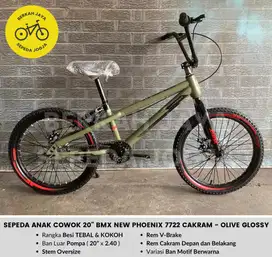 BARU Sepeda Anak Cowok Size 20” inch BMX New Phoenix 7722 Rem Cakram