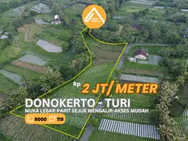 Jual Tanah Turi View Gunung Sawah Muka Lebar Parit Sejuk Mengalir