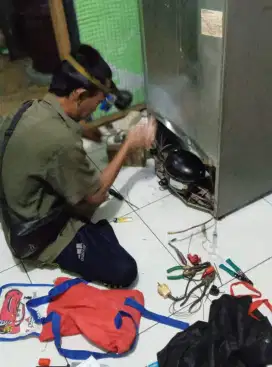 Service AC kulkas mesin cuci dll