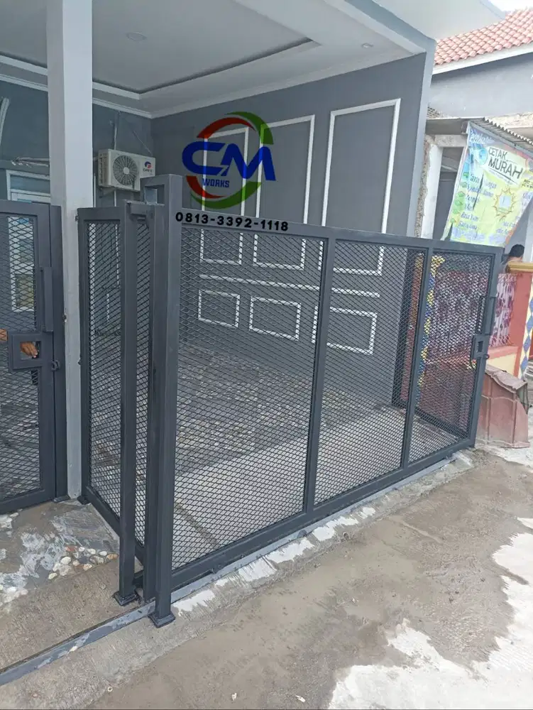 PAGAR BESI MINIMALIS PLAT BESI KARAWANG