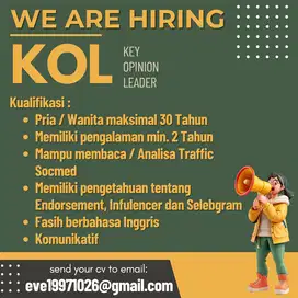 JOB VACANCY KOL SPESIALIST