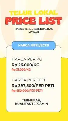 Telor ayam kualitas terbaik,termurah Promo