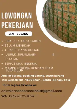 LOWONGAN STAFF GUDANG