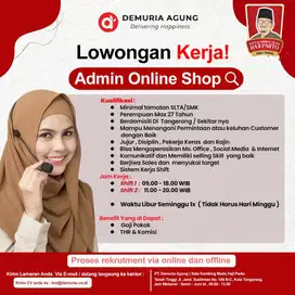 LOKER ADMIN ONLINE SHOP