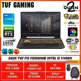 LAPTOP GAMING ASUS TUF F15 FX506HEB CORE I5 11400H 16GB RTX3050TI-4GB