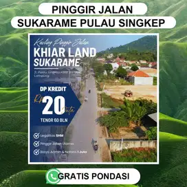 KAVLING PINGGIR JALAN RAYA SUKARAME PULAU SINGKEP DP MURAH