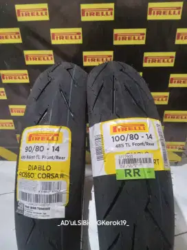 Jual Paket ban pirelli uk 90/80-14 DRC 2 X 100/80-14 DRS