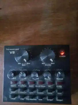 soundcard v8 dan converter mic 5chanel input