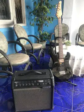 JUAL GITAR YAMAHA ERG 121 & LINE 6 SPIDER V 30