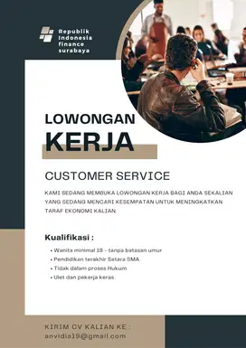 Loker wanita Customer service