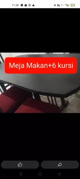 Dijual Butuh Uang: Meja Makan+6 Set Kursi