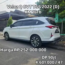 Antik km 16rb.. Toyota Veloz Q CVT TSS 2022 (D)