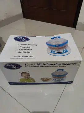 Mesin kukus untuk makanan bayi merk baby safe 10 in 1 steamer