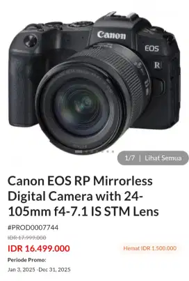 KREDIT KAMERA CANON EOS RP BERGARANSI