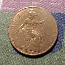 Promo KOIN 1917 PENNY INGGRIS KING GEORGIVS KOLEKSI KUNO