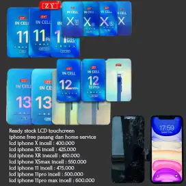 lcd iphone X XS XR XSmax 11 11pro free pasang