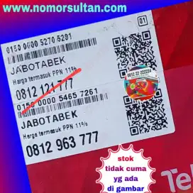 Nomor cantik kartu perdana telkomsel simpati 10 digit  963 777