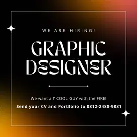 DIBUTUHKAN SEGERA GRAPHIC DESIGNER / DESAIN GRAFIS menerima magang