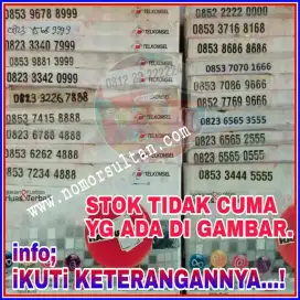 Nomor cantik kartu perdana telkomsel sas, harga beda2