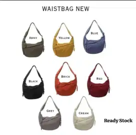 Waistbag New like halfmoon UNIQL* Black only 4 pcs