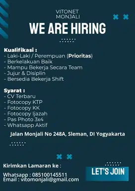 LOKER WARNET YOGYAKARTA - SLEMAN