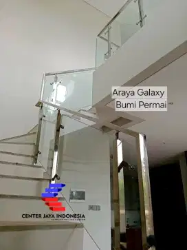 Railing Tangga Stainless Kaca