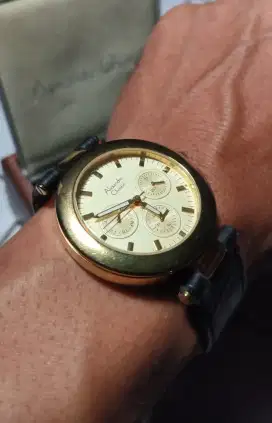 Vintage ALexandre Christie GOLD Crono Date Ladies WR30M ORIGINAL