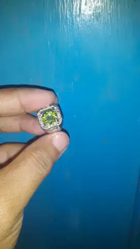 Cincin Green peridot ring alpaka super size 8 minat lanjut wa