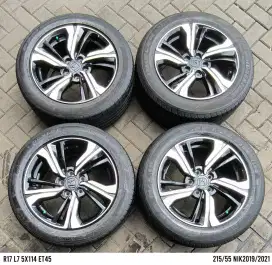 Jual velg + ban civic turbo r17 5x114,3 dll