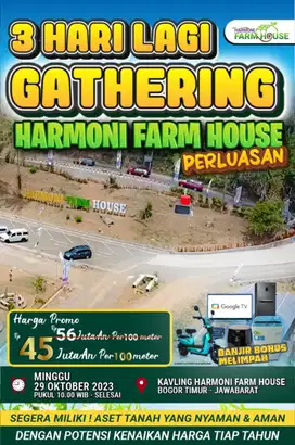 Kavling murah dekat Jakarta Bekasi Cibubur Harmoni farmhouse