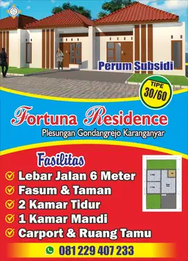 Rumah Subsidi Fortuna Regency Plesungan