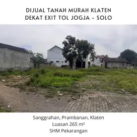 Jual Tanah Murah Klaten Prambanan, Dekat Exit Tol Jogja - Solo