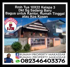 Rmh Tua 10X22 Kelapa 3 Dkt Sg Sadang Baru Bagus untuk Kantor, Rumah Ti