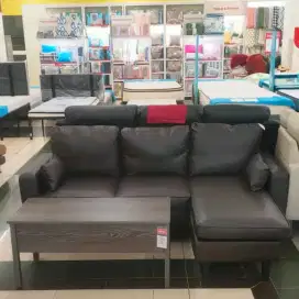 SOFA L SUDUT KULIT SINTETIS