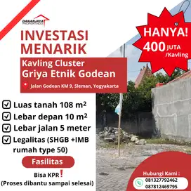 Tanah Kavling Griya Etnik Godean, Dekat Kampus dan Tempat Wisata