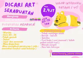 Dicari Segera Art Serabutan Menginap! ( Yang serius kerja )