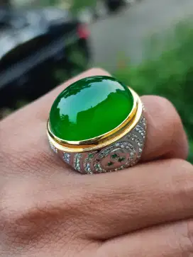 Cincin Natural Batu Giok Burma