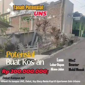 Tanah murah kawasan kos UNS