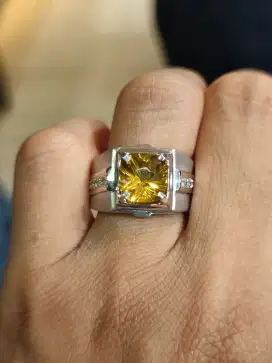 Cincin Natural Batu Citrine