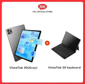 Baru!! Grey Itel Vista Tab 30 11Inch + Free Smart Keyboard Hitam